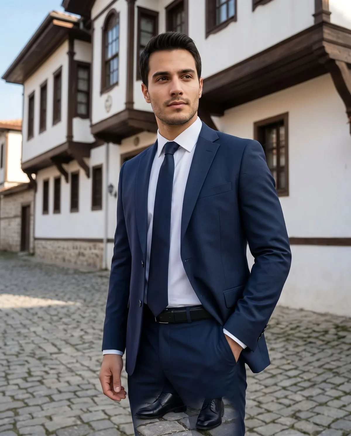 Lacivert Slim Fit Takım Elbise - 5