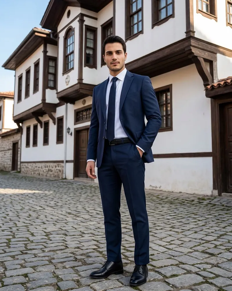 Lacivert Slim Fit Takım Elbise