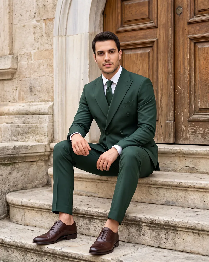 Yeşil Kruvaze Takım Premium Set - Beyefendi Çorum