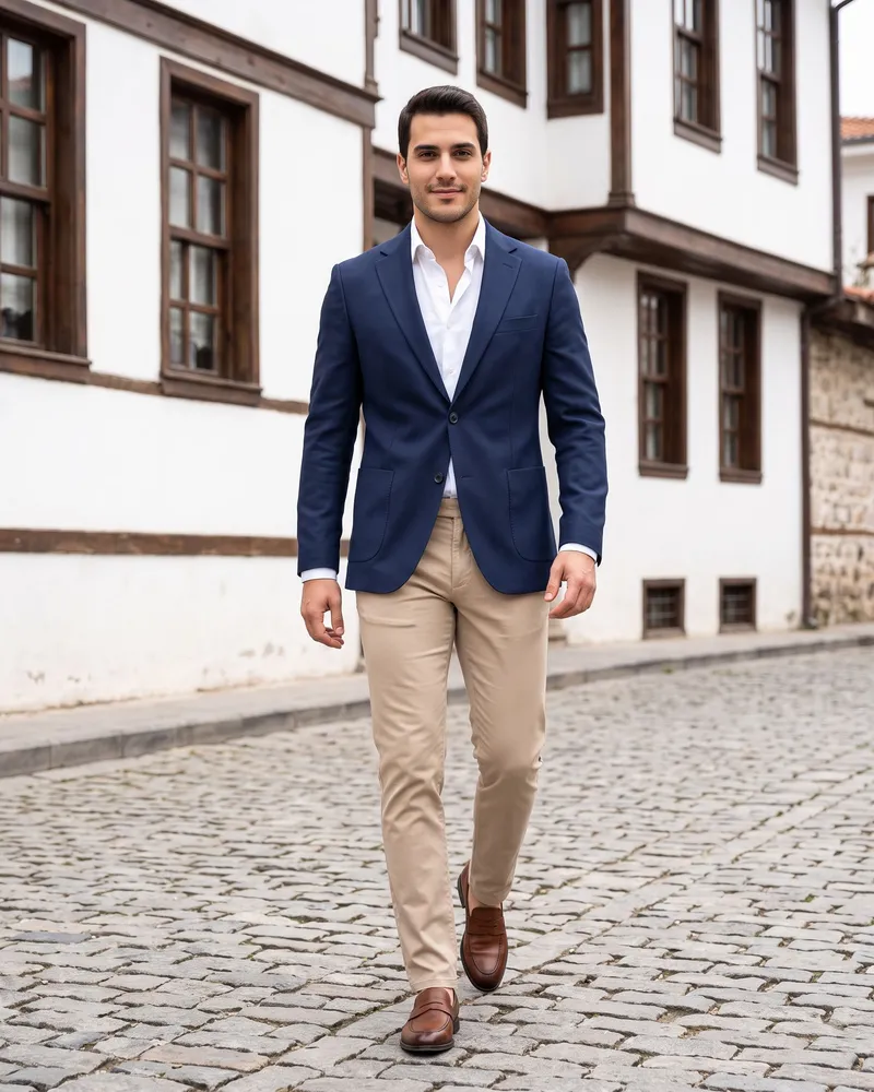 Lacivert Blazer Ceket - Beyefendi Çorum