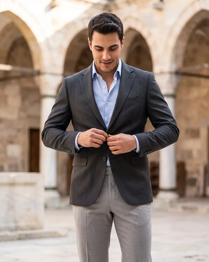 Antrasit Blazer Ceket - Beyefendi Çorum