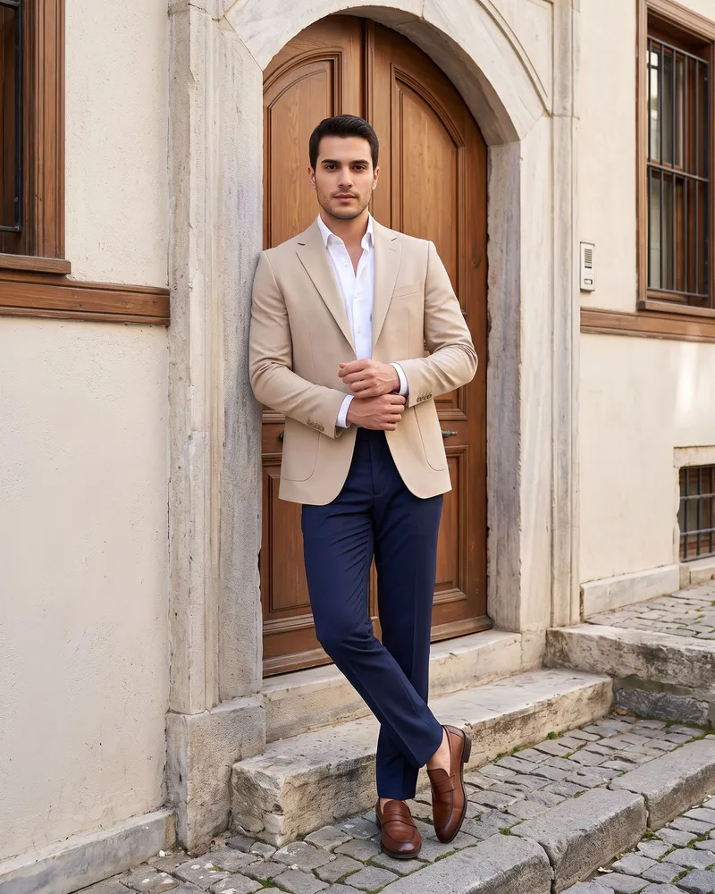 Bej Blazer Ceket - Beyefendi Çorum