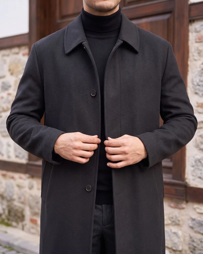 Antrasit Uzun Palto - 3