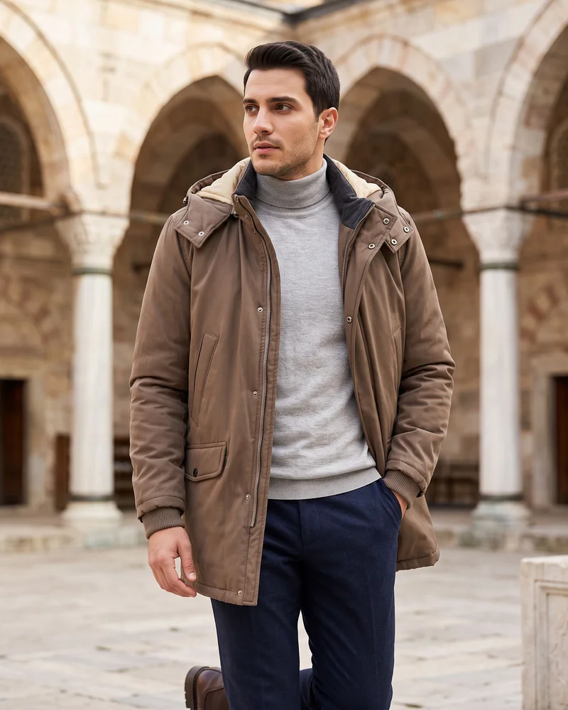 Vizon Kapüşonlu Parka - Beyefendi Çorum