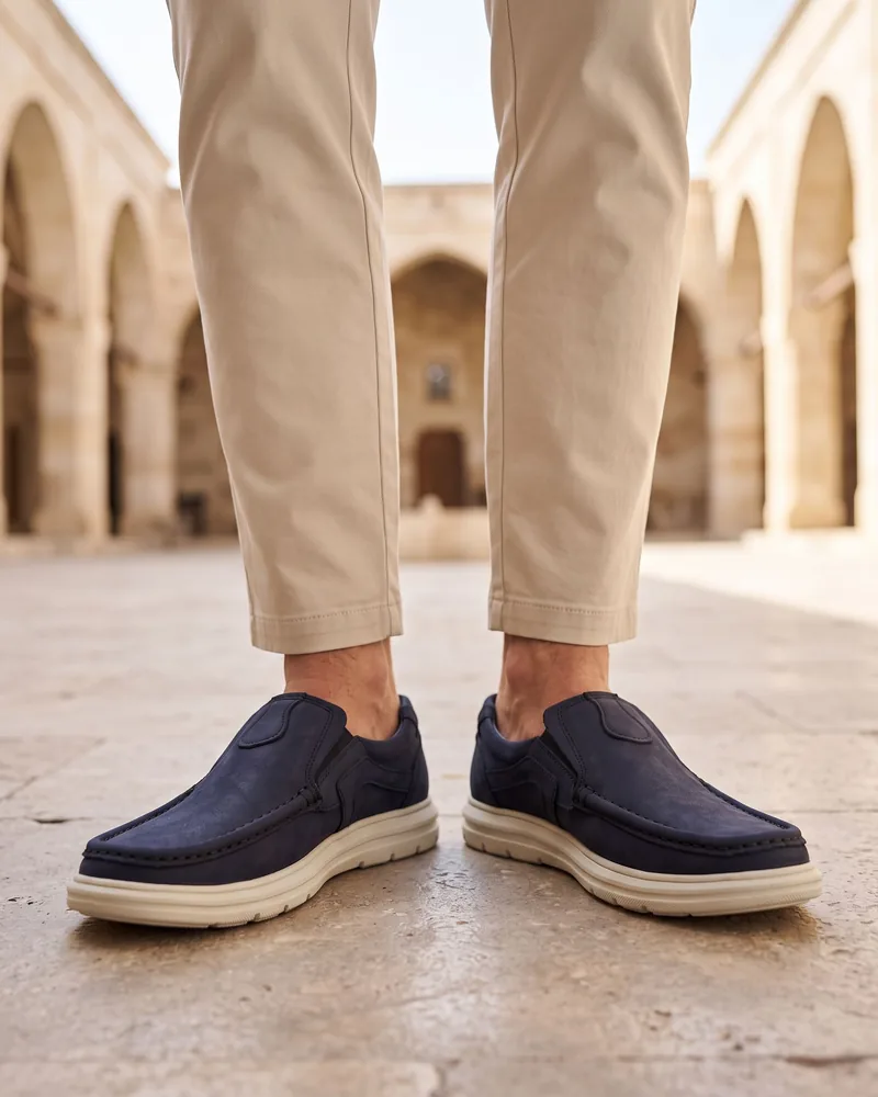 Lacivert Nubuk Loafer - Beyefendi Çorum