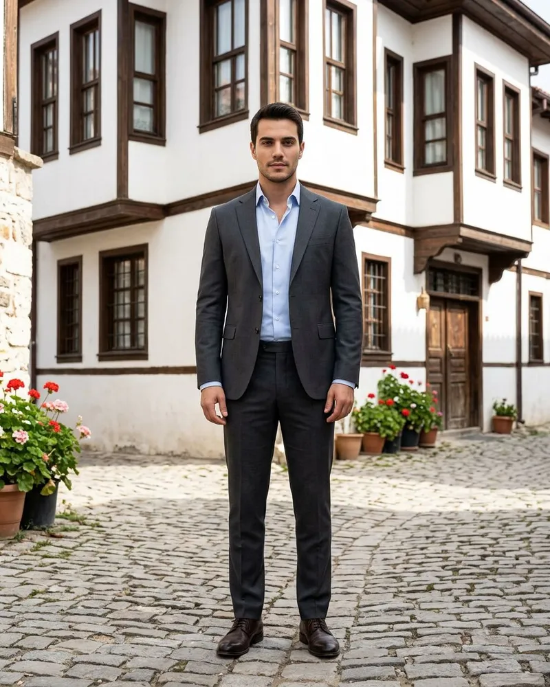 Antrasit Regular Fit Takım Elbise - Beyefendi Çorum
