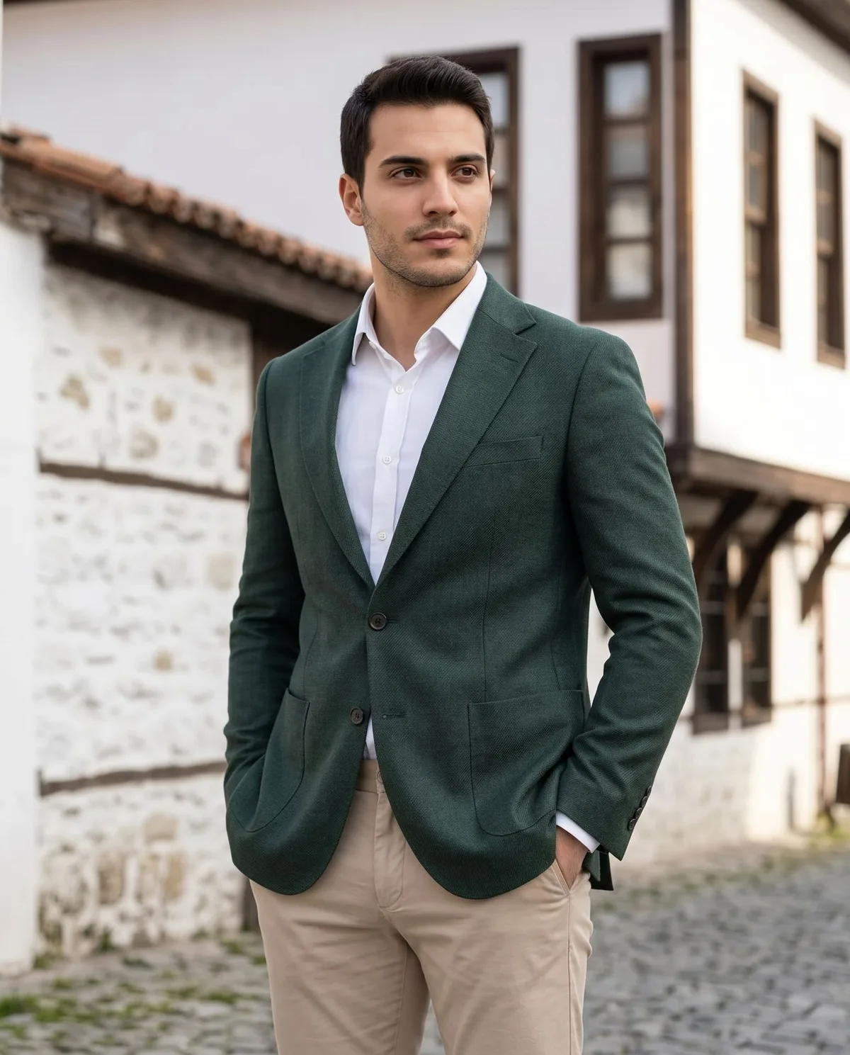 Yeşil Blazer Ceket - 5