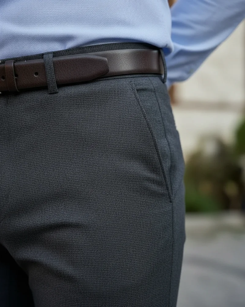 Siyah Slim Fit Klasik Pantolon - 2