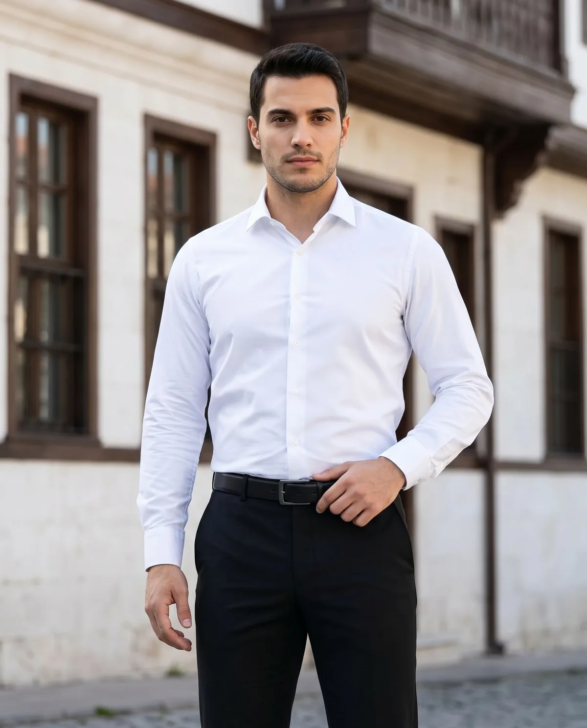 Siyah Slim Fit Klasik Pantolon - 3