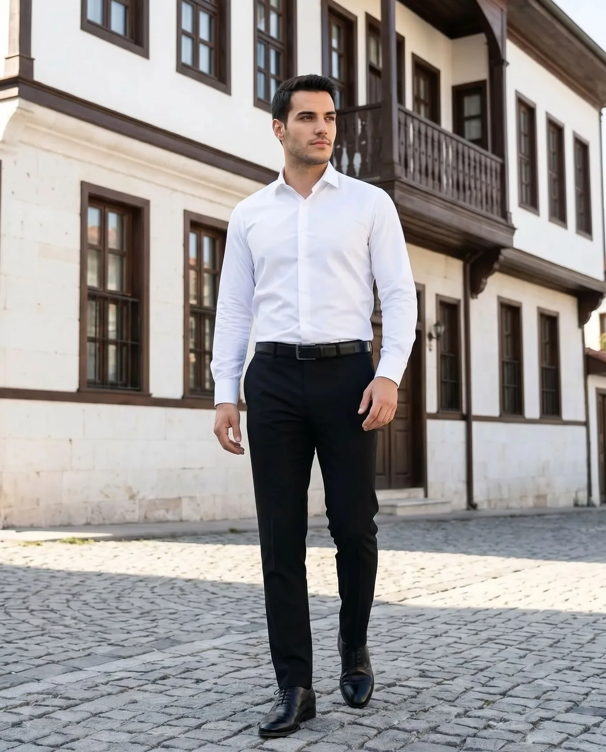 Siyah Slim Fit Klasik Pantolon - 5
