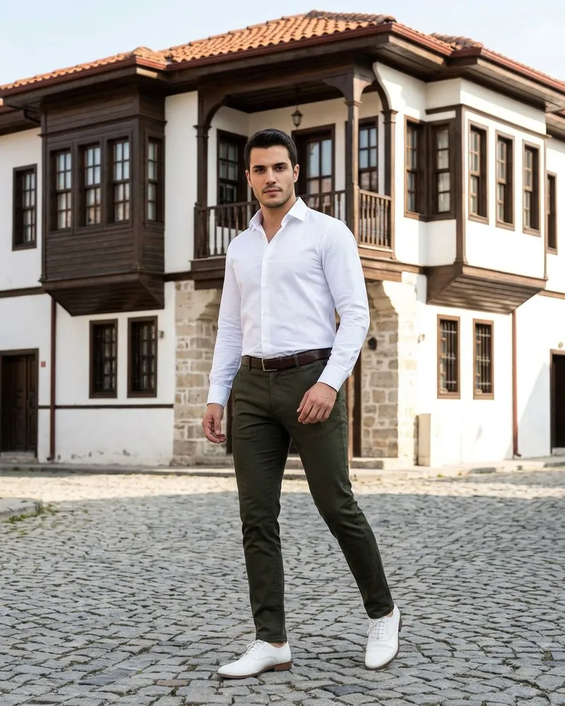Koyu Yeşil Slim Pantolon - Beyefendi Çorum