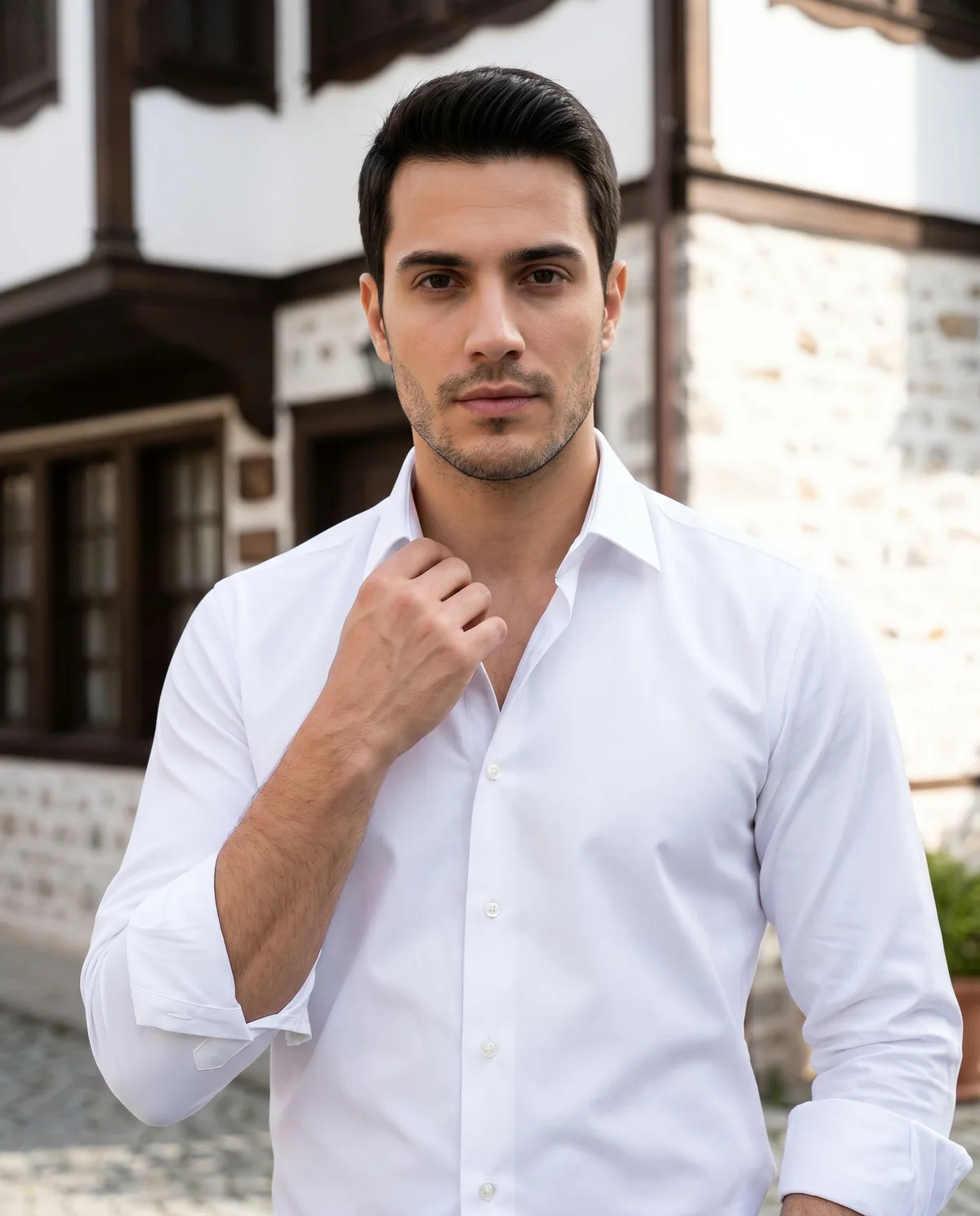 Beyaz Klasik Gömlek - 3