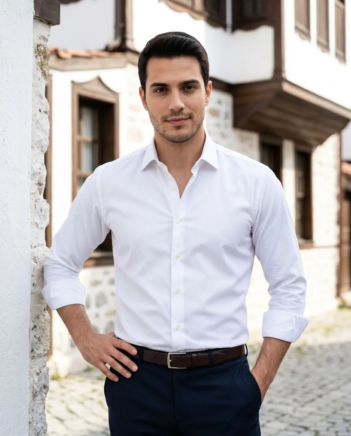 Beyaz Klasik Gömlek - 5