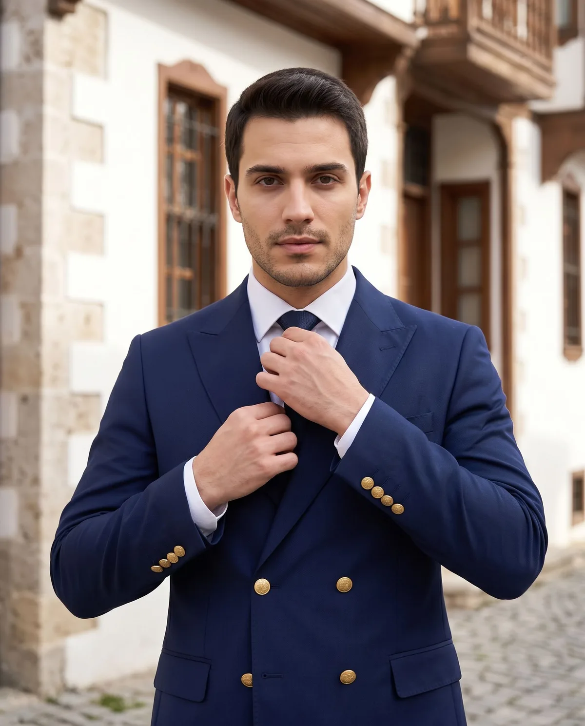 Lacivert Kruvaze Takım Elbise - 3