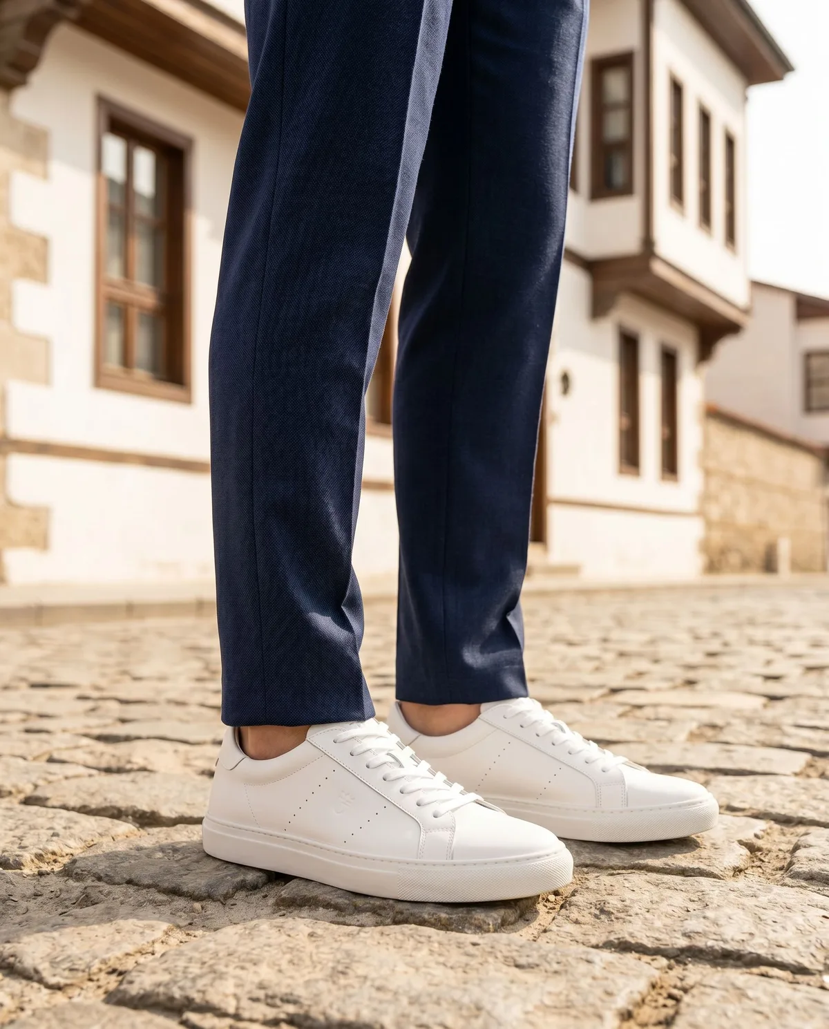 Beyaz Deri Sneaker - 3