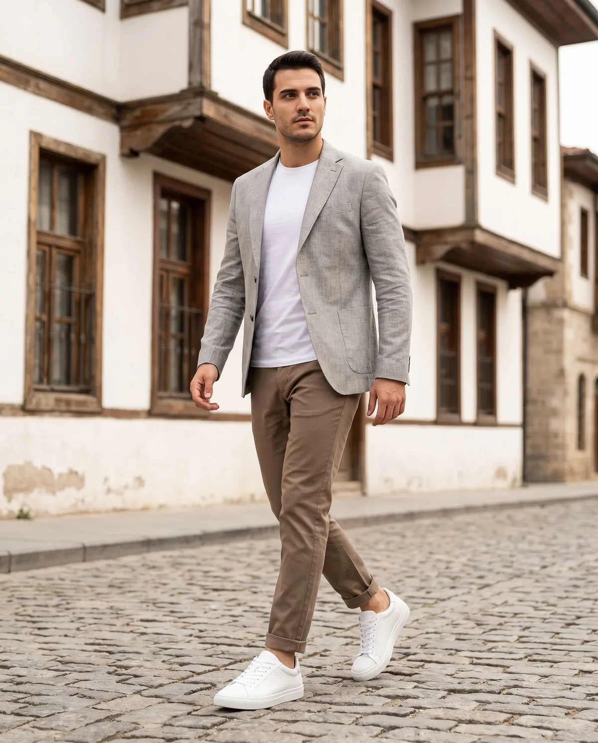 Beyaz Deri Sneaker - 5