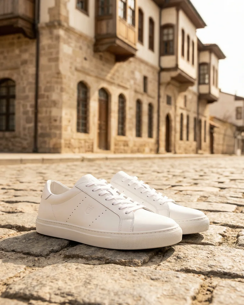 Beyaz Deri Sneaker - Beyefendi Çorum