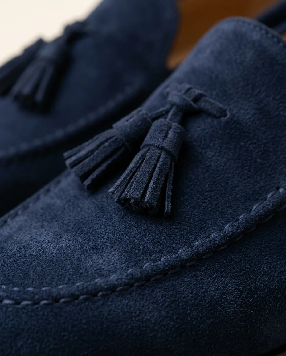 Lacivert Süet Loafer - 2