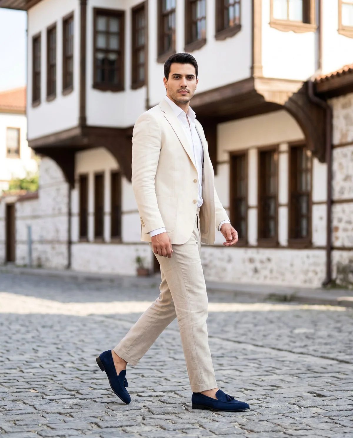 Lacivert Süet Loafer - 5