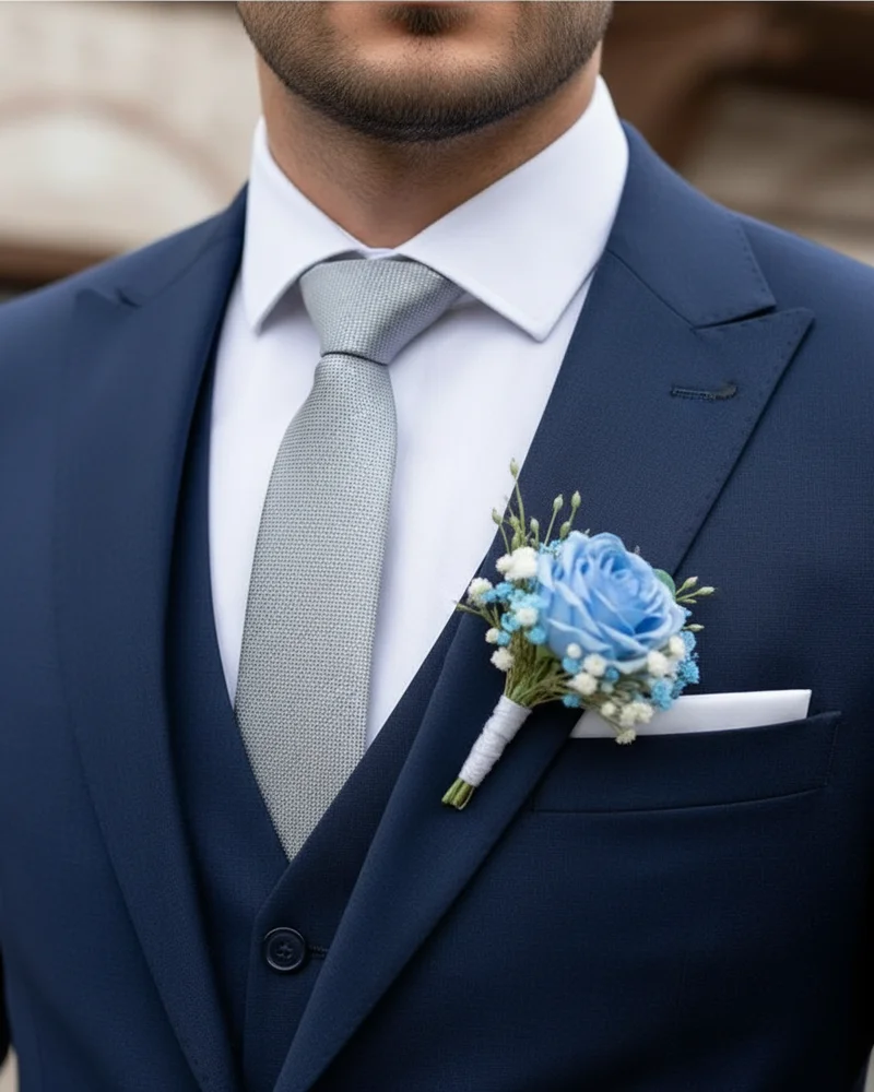 Lacivert Slim Fit Damatlık - 2