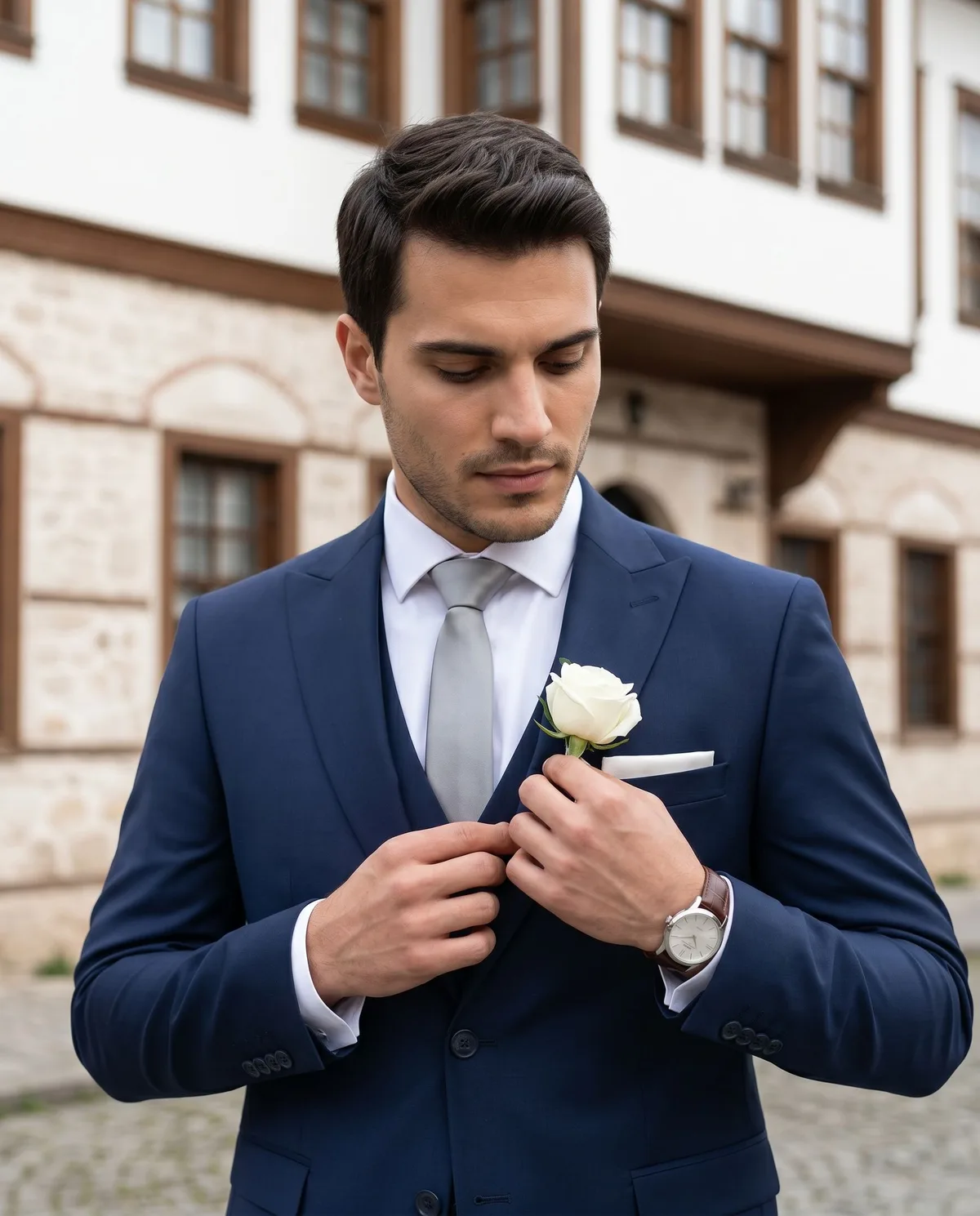 Lacivert Slim Fit Damatlık - 3
