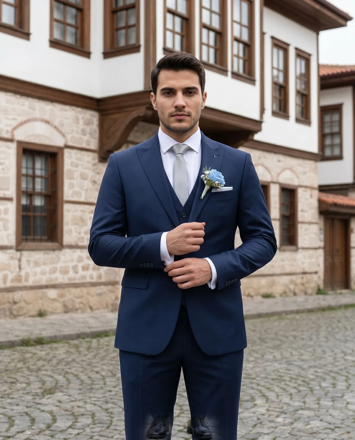 Lacivert Slim Fit Damatlık - 5