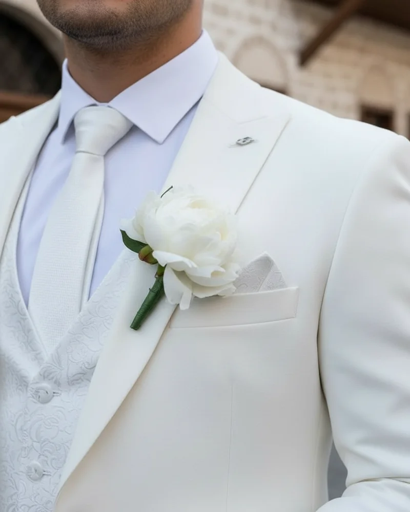 Beyaz Damatlık, Slim Fit Set - 2