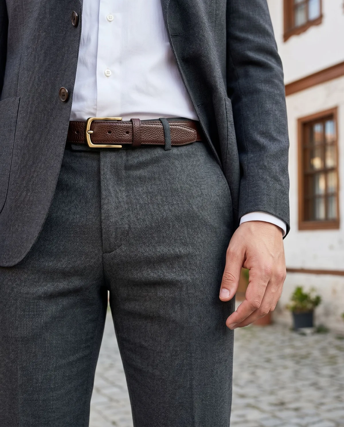 Antrasit Pantolon + Blazer Kombin - 4