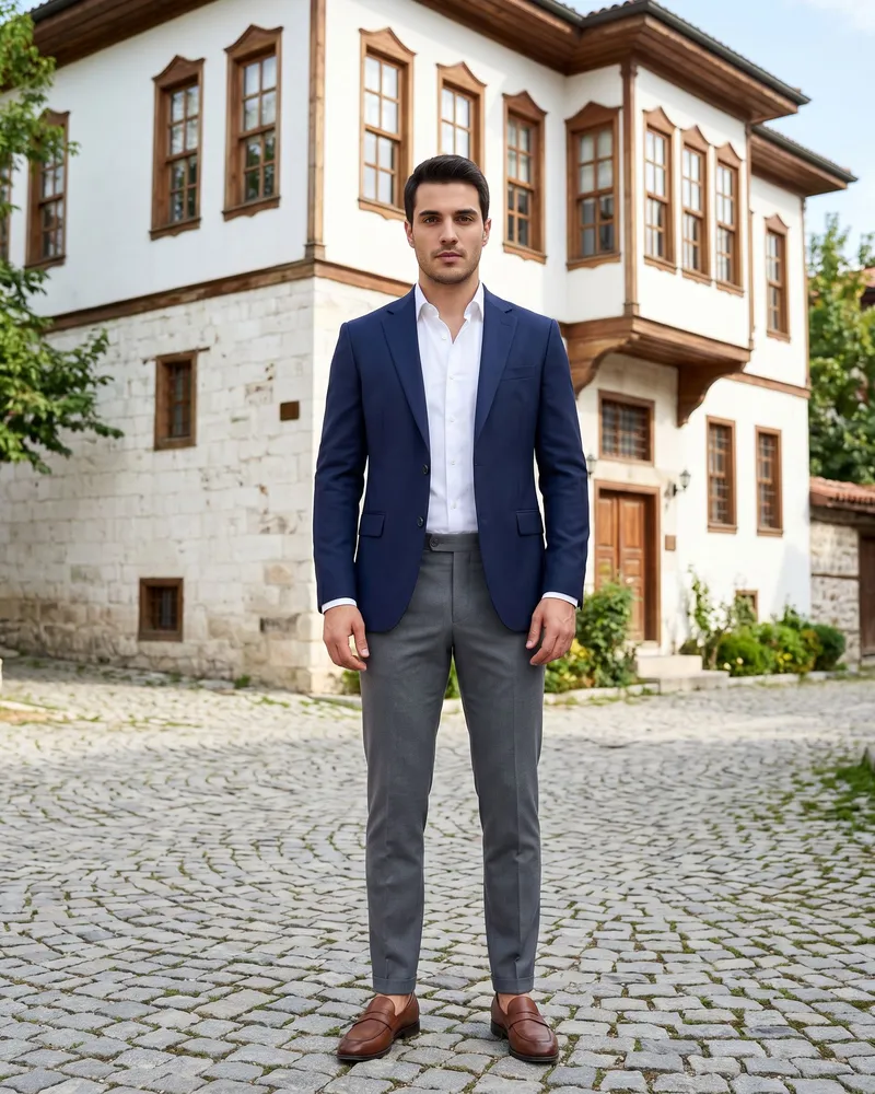 Lacivert Blazer Kombin - Beyefendi Çorum
