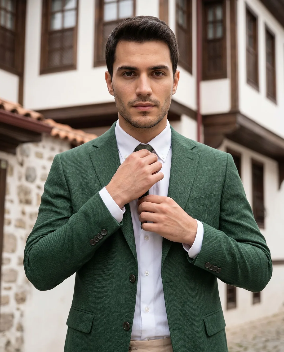 Yeşil Blazer Kombin - 3
