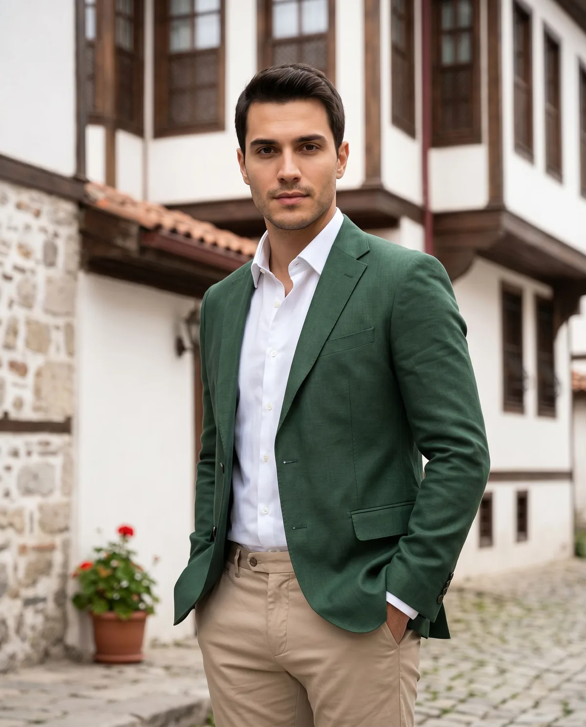 Yeşil Blazer Kombin - 5
