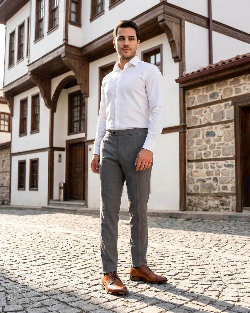 Kahve Derby + Takım Kombin - Beyefendi Çorum