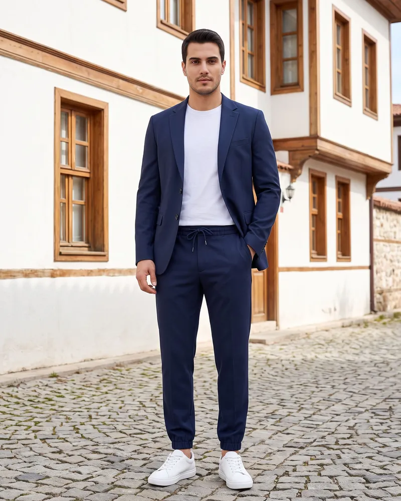 Lacivert Jogger Pantolonlu Takım - 2