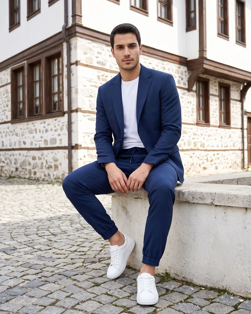 Lacivert Jogger Pantolonlu Takım - Beyefendi Çorum