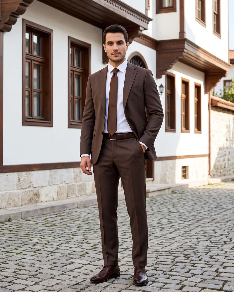 Kahve Takım Elbise Premium Set - 2
